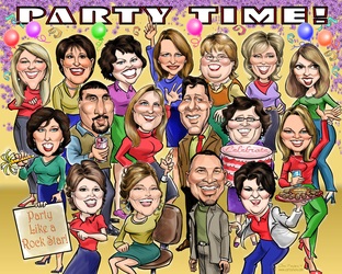 Group Caricatures - Corporate Illustration for any Occasion
